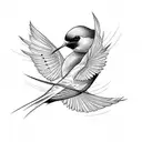 Swallow Bird tattoo design idea