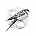 Swallow Bird tattoo design idea