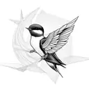 Swallow Bird tattoo design idea