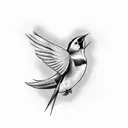 Swallow Bird tattoo design idea