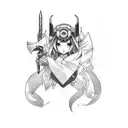 baston megumin  tattoo design idea