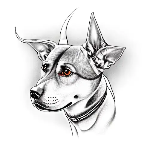 xoloitzcuintle mexican dog with complete body tattoo design idea