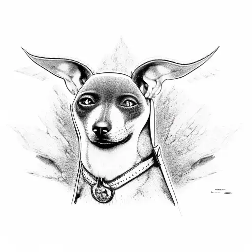 xoloitzcuintle mexican dog  tattoo design idea