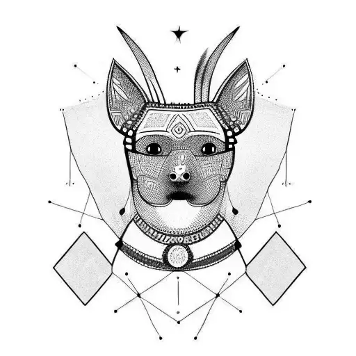 xoloitzcuintle mexican dog  tattoo design idea