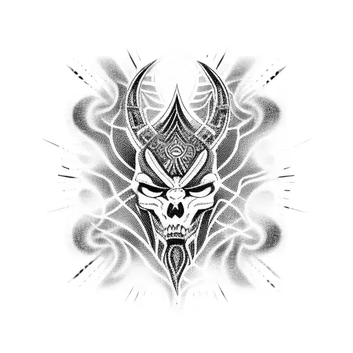 day glow fire tattoo design idea