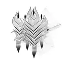 spike pattern tattoo design idea