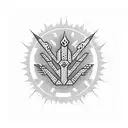 spike pattern tattoo design idea