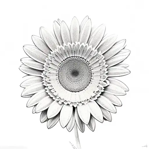 Gerbera  tattoo design idea
