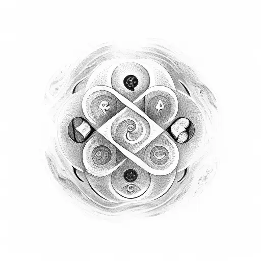 Ying yang with goal tattoo design idea