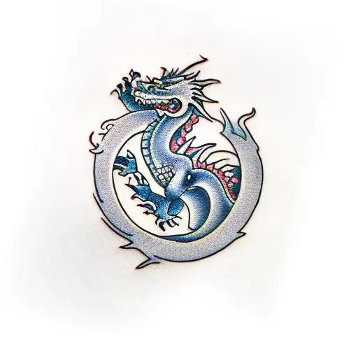 Irish dragon tattoo design idea