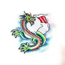 Irish dragon tattoo design idea