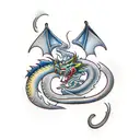 Irish dragon tattoo design idea