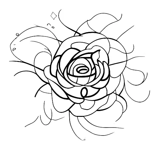 single line tattoo for the theme love peace and pain tattoo design idea