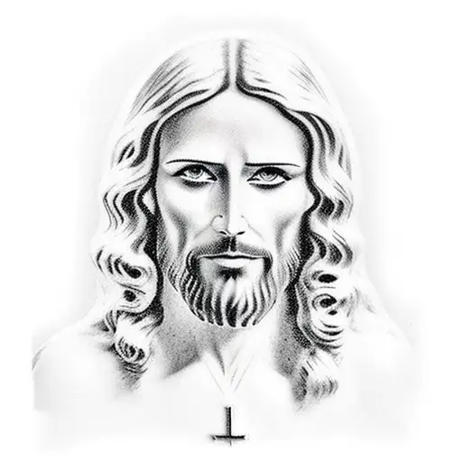 Jesus Face  tattoo design idea