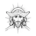 Jesus Face  tattoo design idea