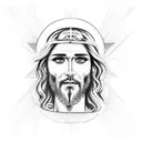 Jesus Face  tattoo design idea