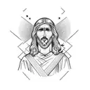 Jesus Face  tattoo design idea