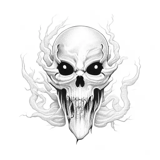 Eldritch ghost tattoo design idea