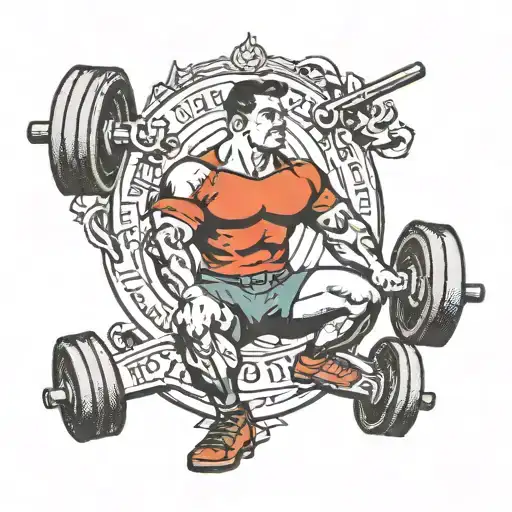 person powerlifting  tattoo design idea