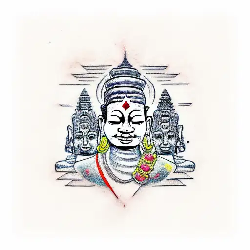 angkor watt cambodian style tattoo design idea