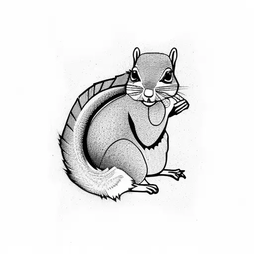 peruvian squirrel tattoo design idea