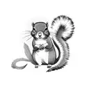 peruvian squirrel tattoo design idea