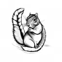 peruvian squirrel tattoo design idea