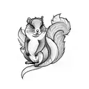 peruvian squirrel tattoo design idea