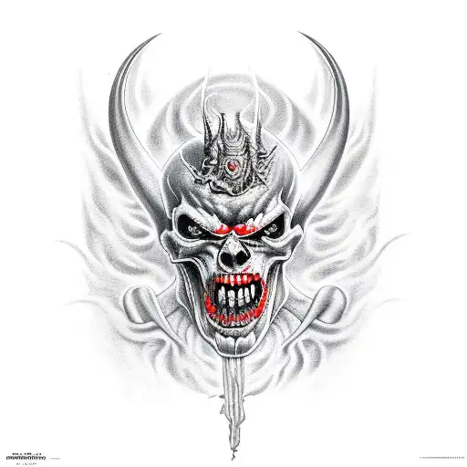 slavic devil tattoo design idea