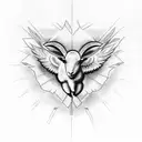 Lamb of god bird tattoo design idea
