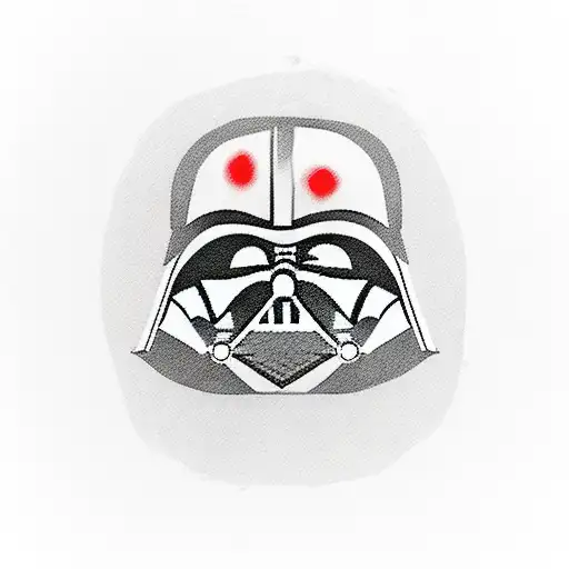darth Vader red light saber tattoo design idea