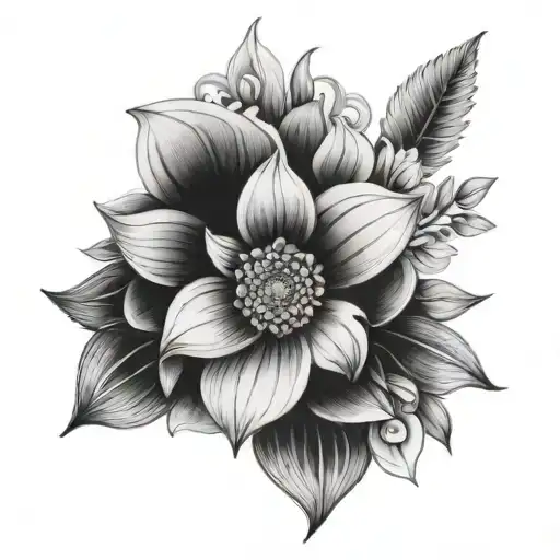 mandala with flowers tattoo design idea