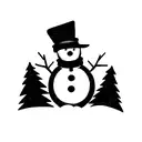 snowman simple tattoo design idea