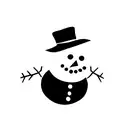 snowman simple tattoo design idea