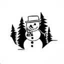 snowman  tattoo design idea