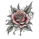 bleeding rose tattoo tattoo design idea