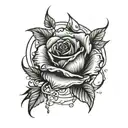 bleeding rose tattoo tattoo design idea