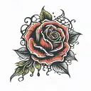 bleeding rose tattoo tattoo design idea