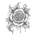 bleeding rose tattoo tattoo design idea