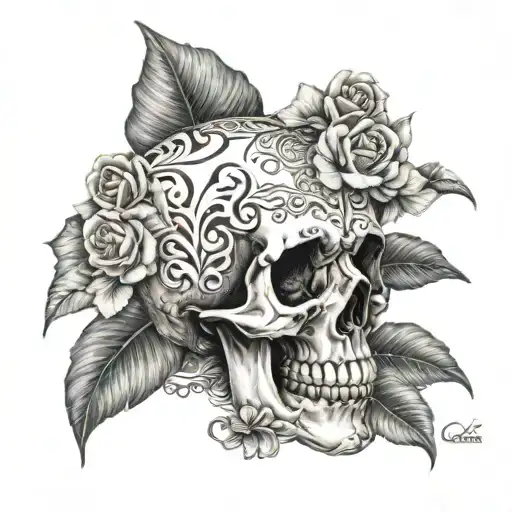 skull mexi Cali design tattoo design idea