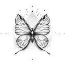 butterfly drama tattoo design idea