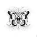 butterfly drama tattoo design idea