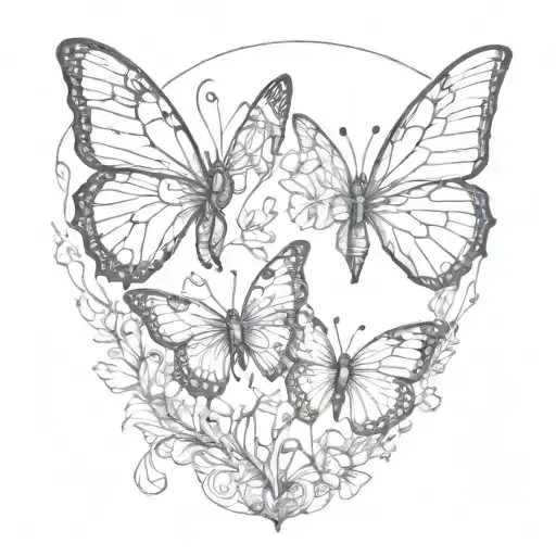 love and underground from butterflies tattoo design idea