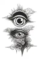 Itachi eye tattoo design idea