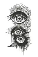 Itachi eye tattoo design idea