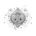 heartbeat line with name Ava included within  tattoo design idea