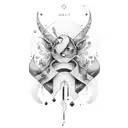 heartbeat line with name Ava included within  tattoo design idea