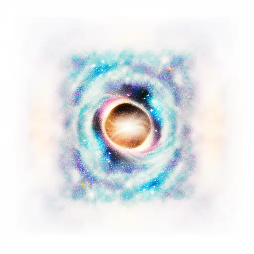 A cosmic keyhole revealing a breathtaking view of the galaxy tattoo design idea