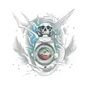 oak tree tattoo design idea