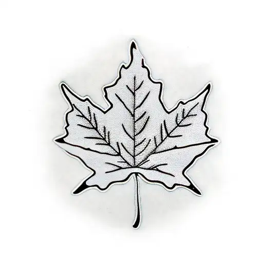 red maple leaf that blends flapping italian flag  tattoo design idea